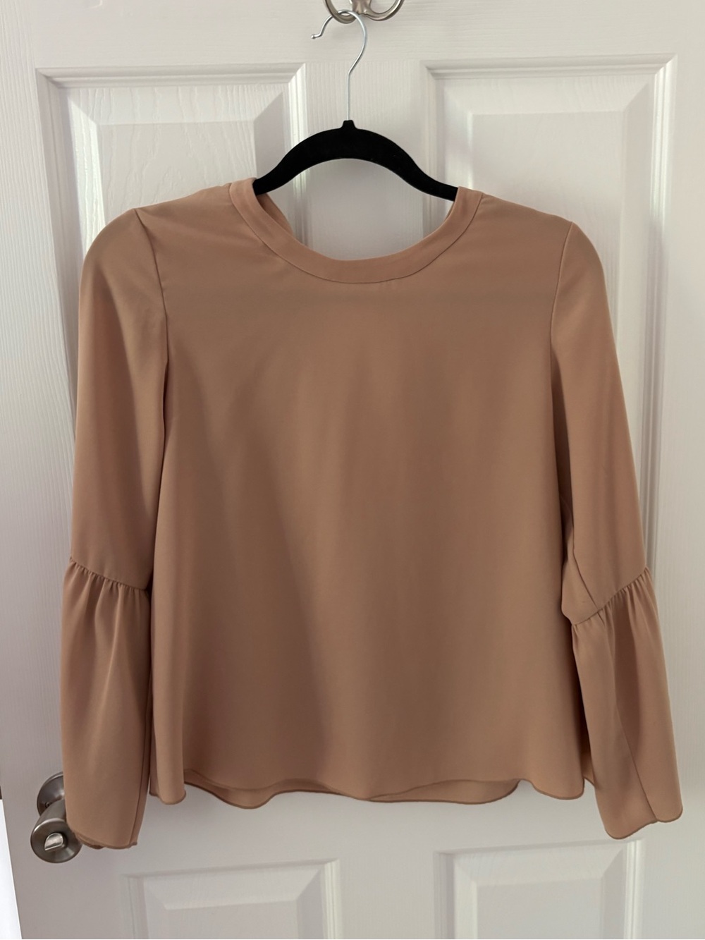 Wilfred Neutral Taupe Blouse with Bell Sleeves